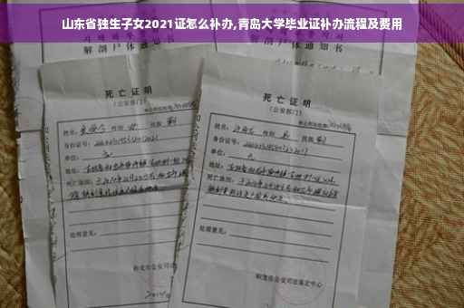 山东省独生子女2021证怎么补办,青岛大学毕业证补办流程及费用