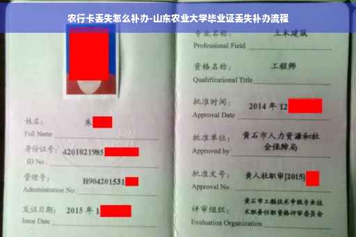 农行卡丢失怎么补办-山东农业大学毕业证丢失补办流程