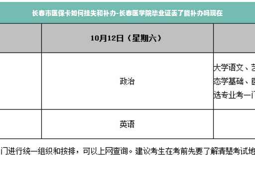 长春市医保卡如何挂失和补办-长春医学院毕业证丢了能补办吗现在