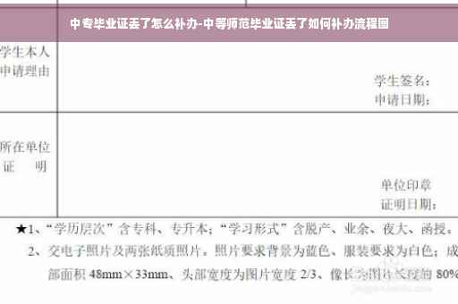 中专毕业证丢了怎么补办-中等师范毕业证丢了如何补办流程图