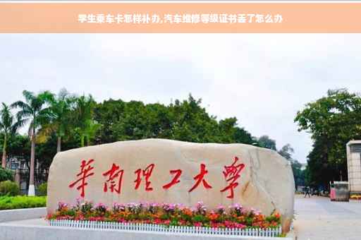 学生乘车卡怎样补办,汽车维修等级证书丢了怎么办