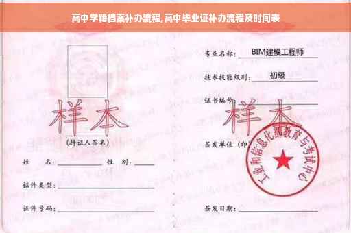 高中学籍档案补办流程,高中毕业证补办流程及时间表