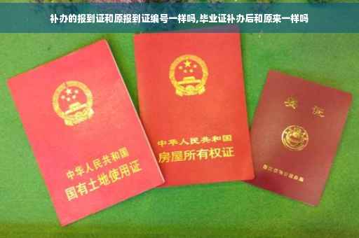 补办的报到证和原报到证编号一样吗,毕业证补办后和原来一样吗