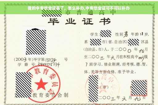 我的中专毕业证丢了，怎么补办,中专毕业证可不可以补办