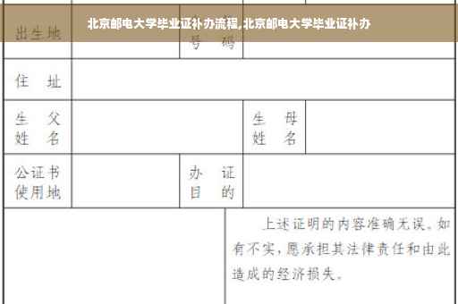 北京邮电大学毕业证补办流程,北京邮电大学毕业证补办
