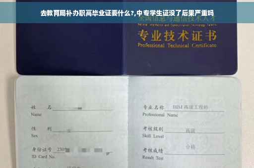 去教育局补办职高毕业证要什么?,中专学生证没了后果严重吗