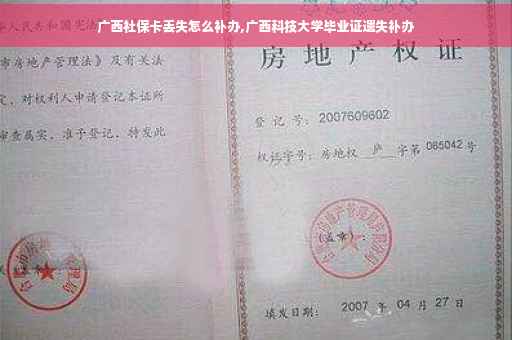 广西社保卡丢失怎么补办,广西科技大学毕业证遗失补办