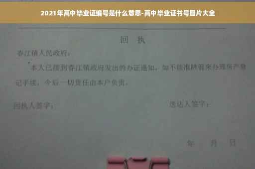 2021年高中毕业证编号是什么意思-高中毕业证书号图片大全