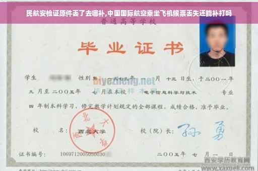 民航安检证原件丢了去哪补,中国国际航空乘坐飞机候票丢失还能补打吗