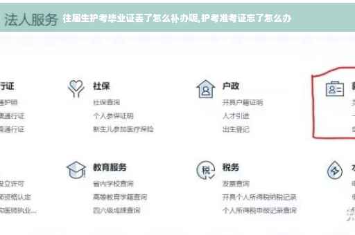 往届生护考毕业证丢了怎么补办呢,护考准考证忘了怎么办