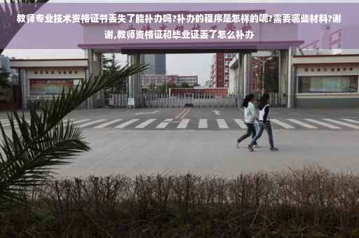 教师专业技术资格证书丢失了能补办吗?补办的程序是怎样的呢?需要哪些材料?谢谢,教师资格证和毕业证丢了怎么补办