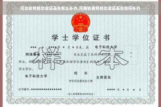 河北省党校毕业证丢失怎么补办,河南省委党校毕业证丢失如何补办