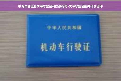中专毕业证和大专毕业证可以都有吗-大专毕业证能办什么证件