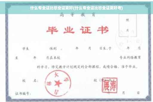 什么专业证比毕业证更好(什么专业证比毕业证更好考)