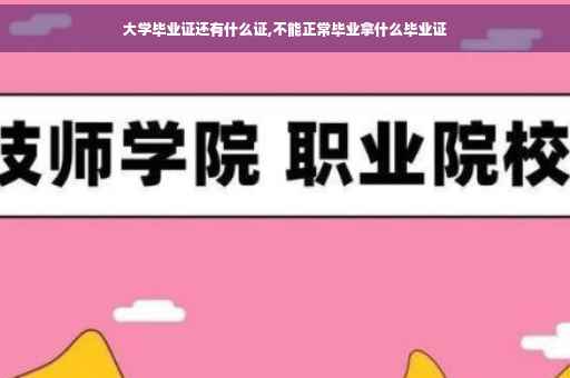 大学毕业证还有什么证,不能正常毕业拿什么毕业证
