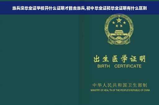 当兵没毕业证学校开什么证明才能去当兵,初中毕业证和毕业证明有什么区别