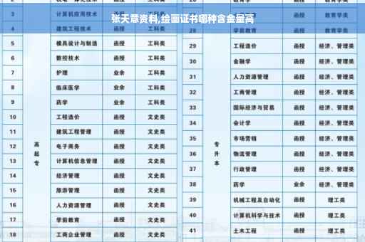 张天意资料,绘画证书哪种含金量高