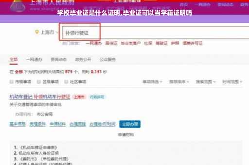 学校毕业证是什么证明,毕业证可以当学籍证明吗
