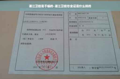 湛江卫校是干嘛的-湛江卫校毕业证是什么样的