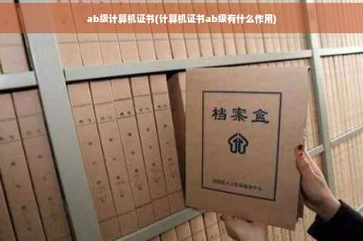 ab级计算机证书(计算机证书ab级有什么作用)