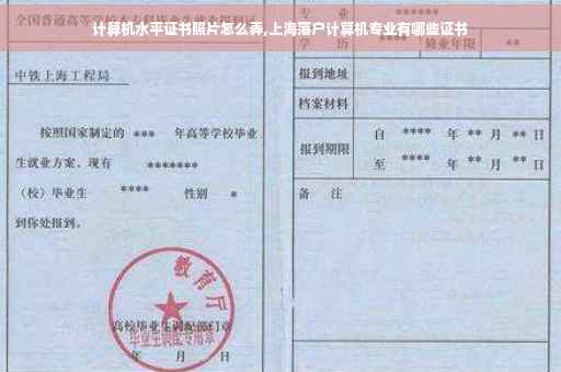 计算机水平证书照片怎么弄,上海落户计算机专业有哪些证书