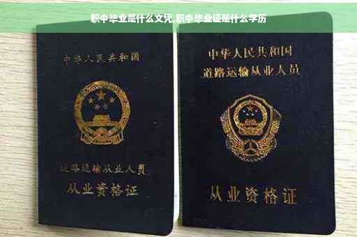 职中毕业是什么文凭,职中毕业证是什么学历