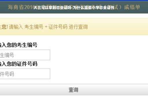 大三可以拿到毕业证吗-为什么需要小学毕业证书