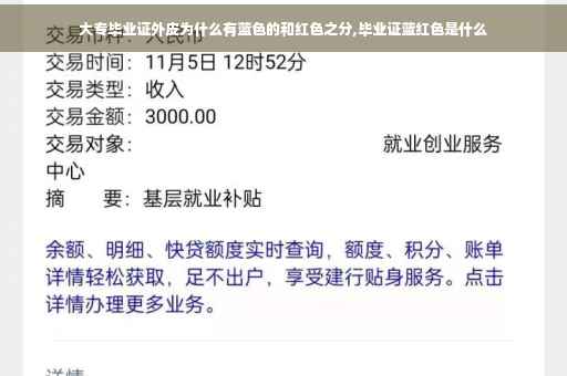 大专毕业证外皮为什么有蓝色的和红色之分,毕业证蓝红色是什么