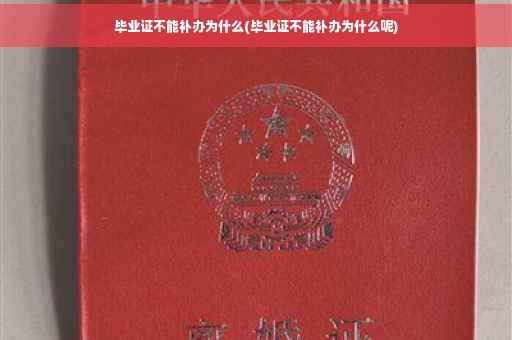 毕业证不能补办为什么(毕业证不能补办为什么呢)