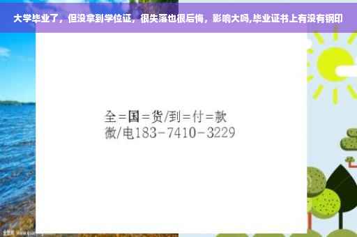 大学毕业了，但没拿到学位证，很失落也很后悔，影响大吗,毕业证书上有没有钢印
