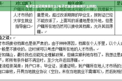 电子毕业证规格是什么(电子毕业证规格是什么样的)