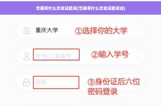 华商拿什么毕业证能进(华商拿什么毕业证能进去)