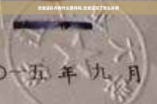 毕业证补办有什么条件吗,毕业证没了怎么补救