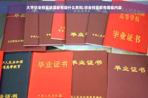 大学毕业档案袋里都有些什么资料,毕业档案都有哪些内容