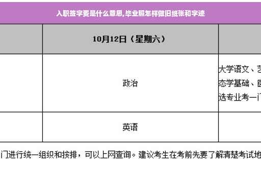 入职签字费是什么意思,毕业照怎样做旧纸张和字迹