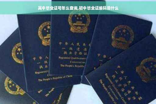 高中毕业证号怎么查询,初中毕业证编码是什么