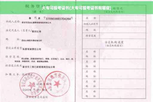 大专可报考证书(大专可报考证书有哪些)