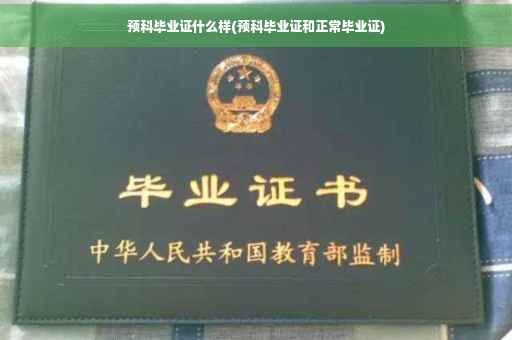 预科毕业证什么样(预科毕业证和正常毕业证)