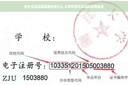 初中毕业证最重要的是什么,义务教育毕业证的发放标准