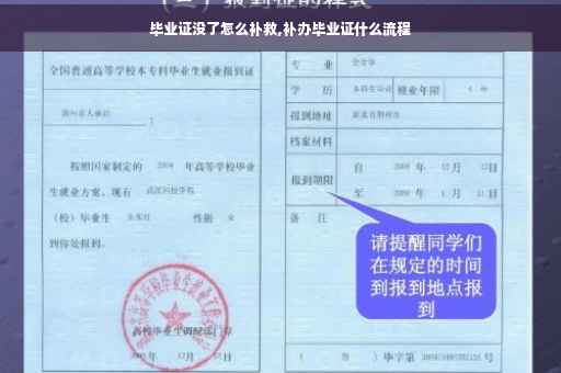 毕业证没了怎么补救,补办毕业证什么流程