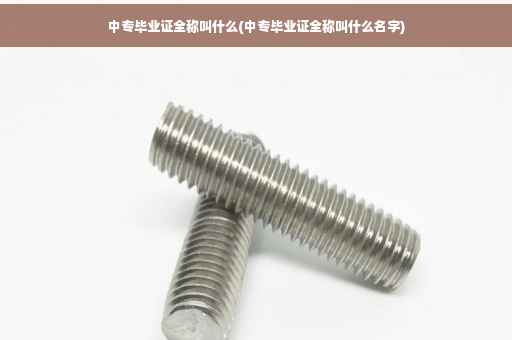 中专毕业证全称叫什么(中专毕业证全称叫什么名字)