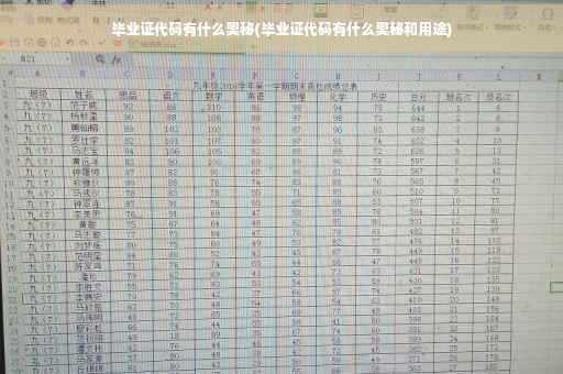 毕业证代码有什么奥秘(毕业证代码有什么奥秘和用途)