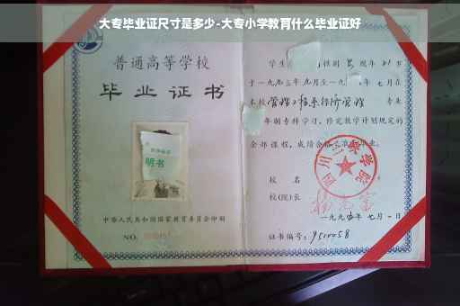 大专毕业证尺寸是多少-大专小学教育什么毕业证好
