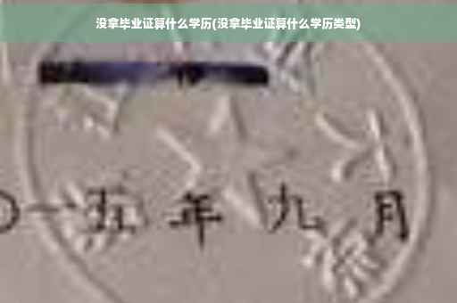 没拿毕业证算什么学历(没拿毕业证算什么学历类型)