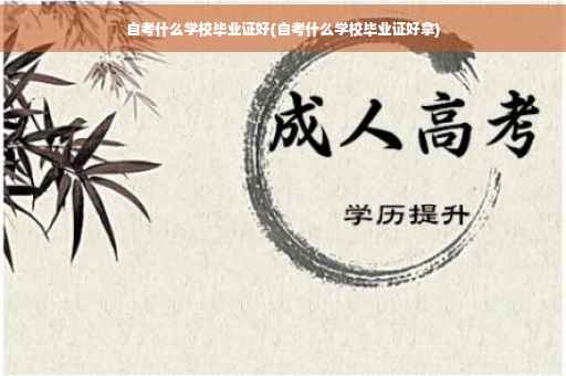 自考什么学校毕业证好(自考什么学校毕业证好拿)