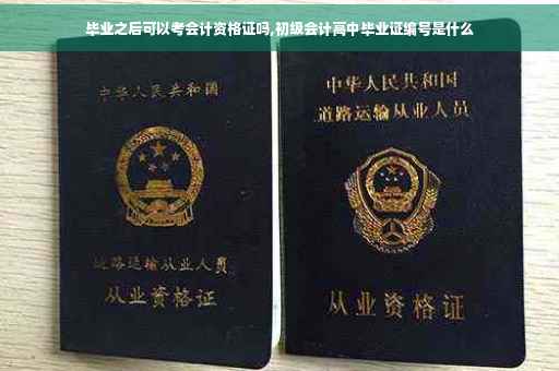 毕业之后可以考会计资格证吗,初级会计高中毕业证编号是什么