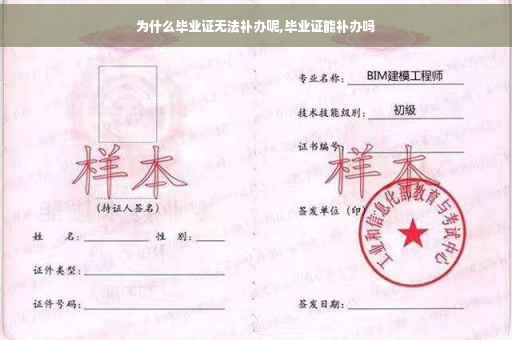 为什么毕业证无法补办呢,毕业证能补办吗