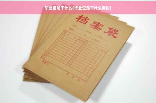 毕业证是干什么(毕业证是干什么用的)