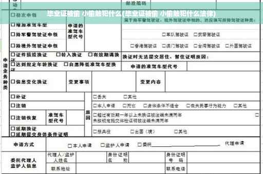 毕业证被偷 小偷触犯什么(毕业证被偷 小偷触犯什么法律)