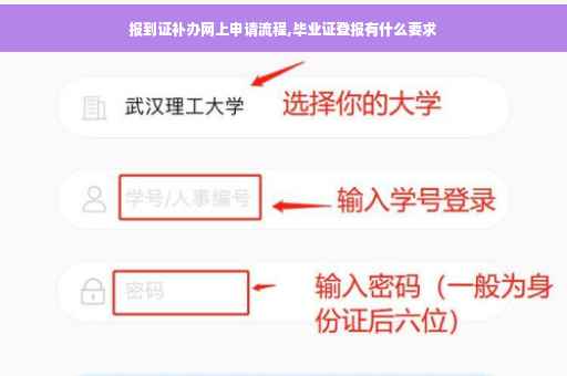 报到证补办网上申请流程,毕业证登报有什么要求